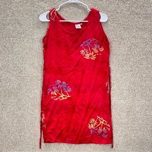 Imperfect vacation dress Max Mehra medium sleeveless tropical mini dress resort